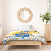 Personalized Islas Canarias Bedding Set Coat Of Arms With Argyranthemum Frutescens
