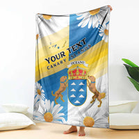 Personalized Islas Canarias Blanket Coat Of Arms With Argyranthemum Frutescens