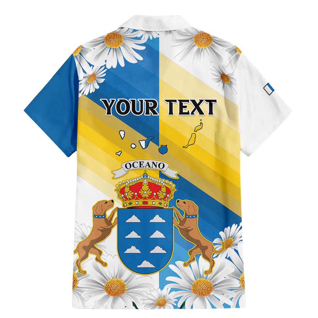 Personalized Islas Canarias Family Matching Mermaid Dress and Hawaiian Shirt Coat Of Arms With Argyranthemum Frutescens