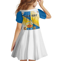 Personalized Islas Canarias Family Matching Off Shoulder Maxi Dress and Hawaiian Shirt Coat Of Arms With Argyranthemum Frutescens