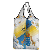 Personalized Islas Canarias Grocery Bag Coat Of Arms With Argyranthemum Frutescens