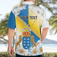 Personalized Islas Canarias Hawaiian Shirt Coat Of Arms With Argyranthemum Frutescens