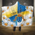 Personalized Islas Canarias Hooded Blanket Coat Of Arms With Argyranthemum Frutescens