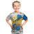 Personalized Islas Canarias Kid T Shirt Coat Of Arms With Argyranthemum Frutescens