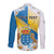 Personalized Islas Canarias Long Sleeve Button Shirt Coat Of Arms With Argyranthemum Frutescens