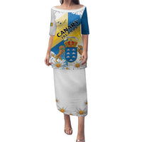 Personalized Islas Canarias Puletasi Coat Of Arms With Argyranthemum Frutescens