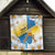 Personalized Islas Canarias Quilt Coat Of Arms With Argyranthemum Frutescens