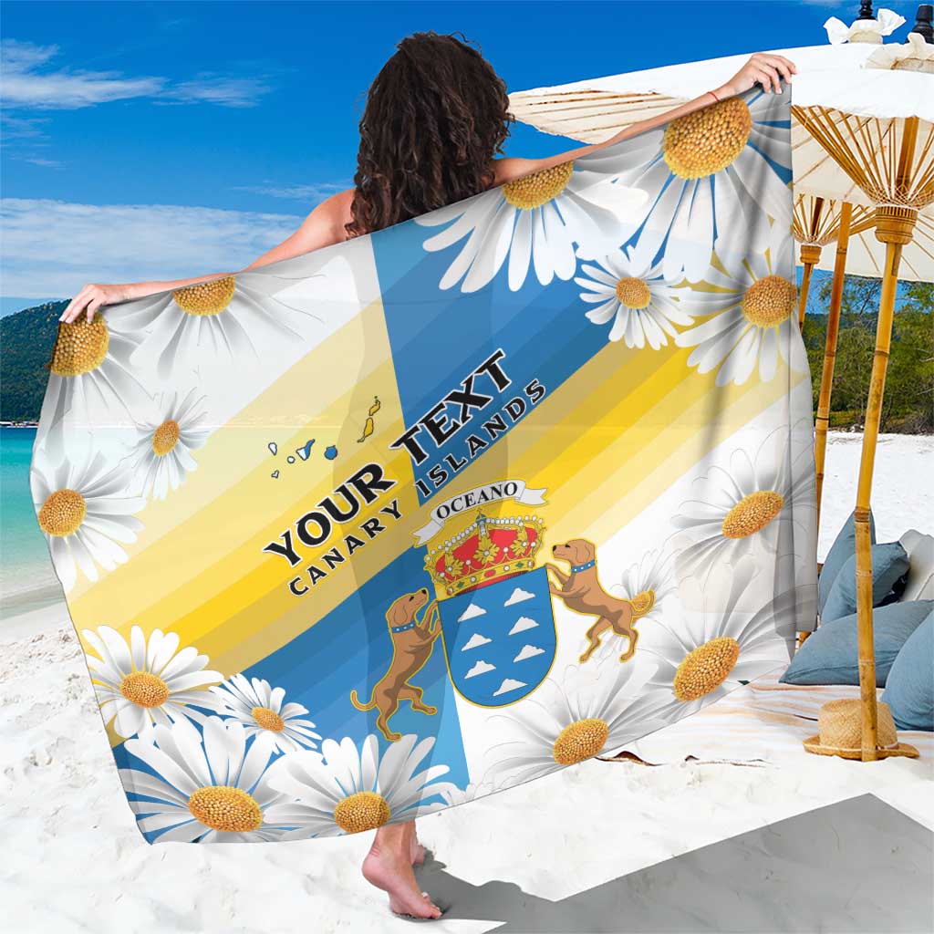 Personalized Islas Canarias Sarong Coat Of Arms With Argyranthemum Frutescens