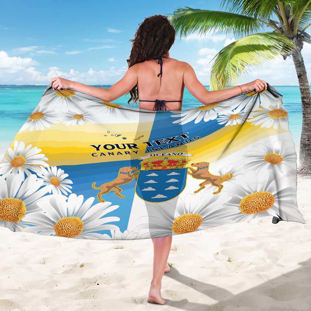 Personalized Islas Canarias Sarong Coat Of Arms With Argyranthemum Frutescens