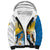 Personalized Islas Canarias Sherpa Hoodie Coat Of Arms With Argyranthemum Frutescens