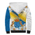 Personalized Islas Canarias Sherpa Hoodie Coat Of Arms With Argyranthemum Frutescens