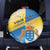 Personalized Islas Canarias Spare Tire Cover Coat Of Arms With Argyranthemum Frutescens