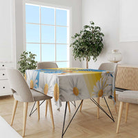 Personalized Islas Canarias Tablecloth Coat Of Arms With Argyranthemum Frutescens