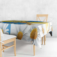 Personalized Islas Canarias Tablecloth Coat Of Arms With Argyranthemum Frutescens