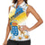 Personalized Islas Canarias Women Sleeveless Polo Shirt Coat Of Arms With Argyranthemum Frutescens