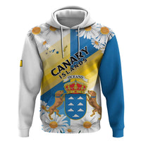 Personalized Islas Canarias Zip Hoodie Coat Of Arms With Argyranthemum Frutescens