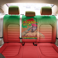 I Stand With Traore Back Car Seat Cover Burkina Faso Flag Map - African Pattern