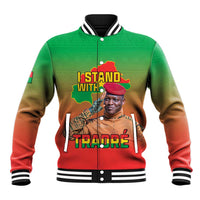 I Stand With Traore Baseball Jacket Burkina Faso Flag Map - African Pattern