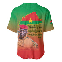 I Stand With Traore Baseball Jersey Burkina Faso Flag Map - African Pattern