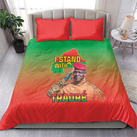 I Stand With Traore Bedding Set Burkina Faso Flag Map - African Pattern