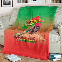 I Stand With Traore Blanket Burkina Faso Flag Map - African Pattern