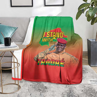 I Stand With Traore Blanket Burkina Faso Flag Map - African Pattern