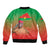 I Stand With Traore Bomber Jacket Burkina Faso Flag Map - African Pattern