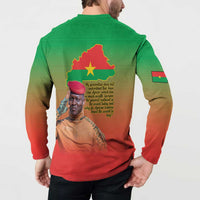 I Stand With Traore Button Sweatshirt Burkina Faso Flag Map - African Pattern