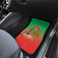 I Stand With Traore Car Mats Burkina Faso Flag Map - African Pattern