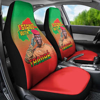 I Stand With Traore Car Seat Cover Burkina Faso Flag Map - African Pattern
