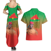 I Stand With Traore Couples Matching Summer Maxi Dress and Hawaiian Shirt Burkina Faso Flag Map - African Pattern