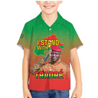 I Stand With Traore Family Matching Mermaid Dress and Hawaiian Shirt Burkina Faso Flag Map - African Pattern