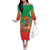 I Stand With Traore Family Matching Off The Shoulder Long Sleeve Dress and Hawaiian Shirt Burkina Faso Flag Map - African Pattern