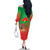 I Stand With Traore Family Matching Off The Shoulder Long Sleeve Dress and Hawaiian Shirt Burkina Faso Flag Map - African Pattern
