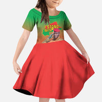 I Stand With Traore Family Matching Off Shoulder Maxi Dress and Hawaiian Shirt Burkina Faso Flag Map - African Pattern