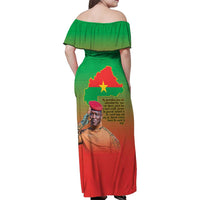 I Stand With Traore Family Matching Off Shoulder Maxi Dress and Hawaiian Shirt Burkina Faso Flag Map - African Pattern