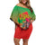 I Stand With Traore Family Matching Off Shoulder Short Dress and Hawaiian Shirt Burkina Faso Flag Map - African Pattern