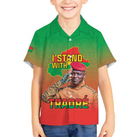 I Stand With Traore Family Matching Off Shoulder Short Dress and Hawaiian Shirt Burkina Faso Flag Map - African Pattern