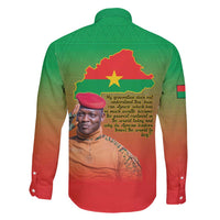 I Stand With Traore Family Matching Short Sleeve Bodycon Dress and Hawaiian Shirt Burkina Faso Flag Map - African Pattern
