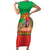 I Stand With Traore Family Matching Short Sleeve Bodycon Dress and Hawaiian Shirt Burkina Faso Flag Map - African Pattern