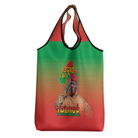 I Stand With Traore Grocery Bag Burkina Faso Flag Map - African Pattern