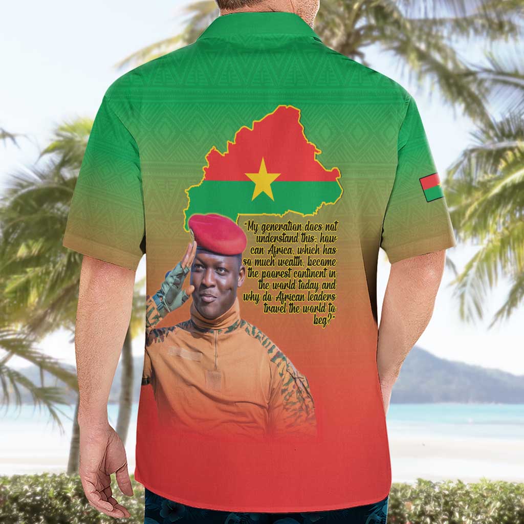 I Stand With Traore Hawaiian Shirt Burkina Faso Flag Map - African Pattern