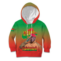 I Stand With Traore Kid Hoodie Burkina Faso Flag Map - African Pattern