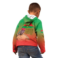 I Stand With Traore Kid Hoodie Burkina Faso Flag Map - African Pattern