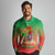 I Stand With Traore Long Sleeve Polo Shirt Burkina Faso Flag Map - African Pattern