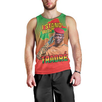 I Stand With Traore Men Tank Top Burkina Faso Flag Map - African Pattern