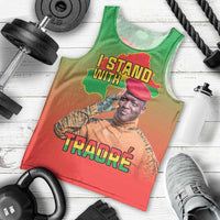 I Stand With Traore Men Tank Top Burkina Faso Flag Map - African Pattern