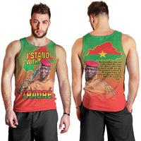 I Stand With Traore Men Tank Top Burkina Faso Flag Map - African Pattern