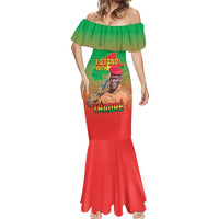 I Stand With Traore Mermaid Dress Burkina Faso Flag Map - African Pattern