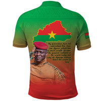 I Stand With Traore Polo Shirt Burkina Faso Flag Map - African Pattern